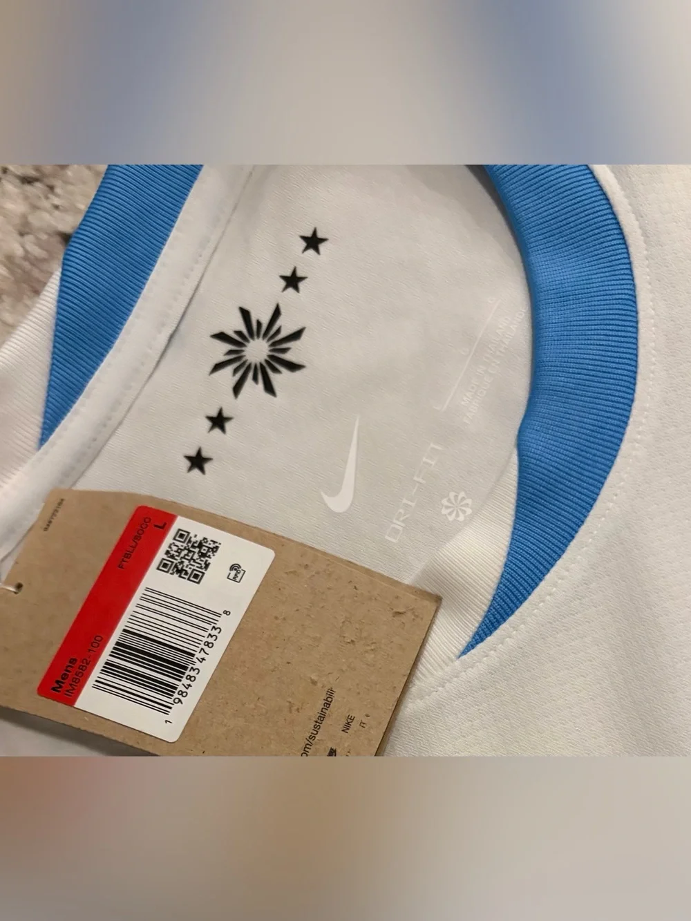 Nike Authentic Uruguay National Team 2024/25 Soccer IM8582-100 Jersey Men’s Sz L